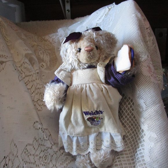 Vintage Douglas Cuddle Toys Welchs Teddy Bear Fully Jointed New with Tags 12" - Picture 2 of 5